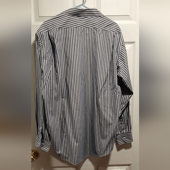 Hudson Room Men's Button Dress Shirt 17 1/2 36 Stiped Long Sleeve Front Pocket - Picture 6 of 6